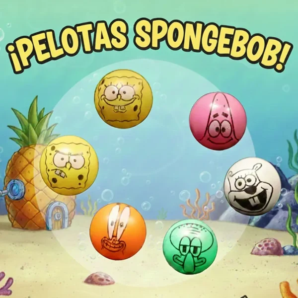 PELOTA HUECA 30MM SPONGEBOB